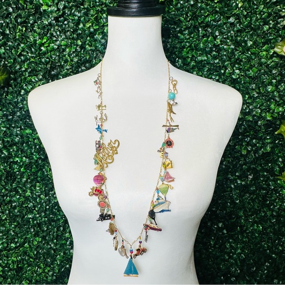 lucy issacs Jewelry - Lucy Isaac Vitage  Multi-Color Charm Necklace